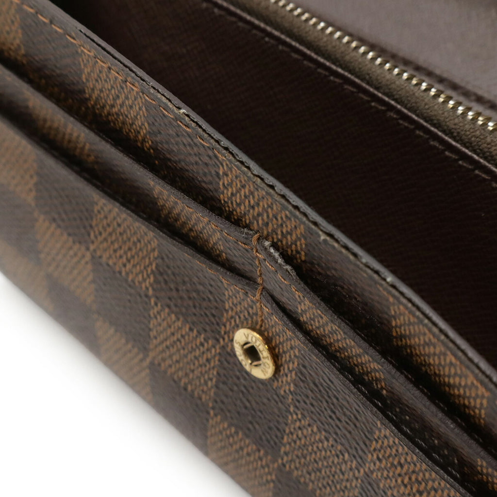 Louis Vuitton Brown Pvc Coated Canvas Damier Canvas Long Wallet