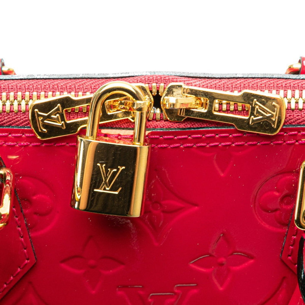 Louis Vuitton Red Color Rouge Grenadine Patent Leather Handbag