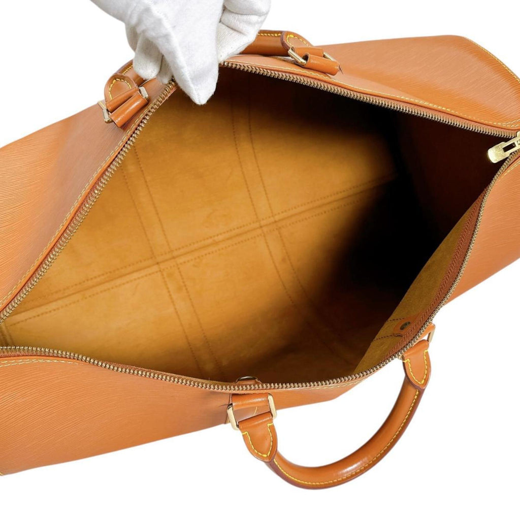 Louis Vuitton Brown Gold Cipango Epi Leather Boston Bag