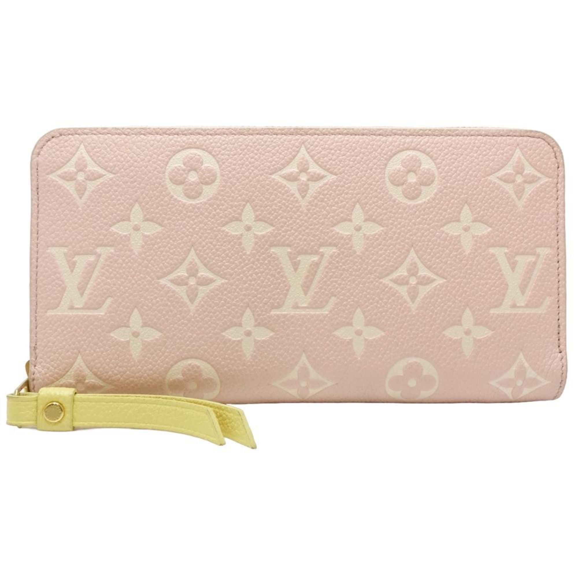 Louis Vuitton Beige Pink Yellow Monogram Empreinte Long Wallet