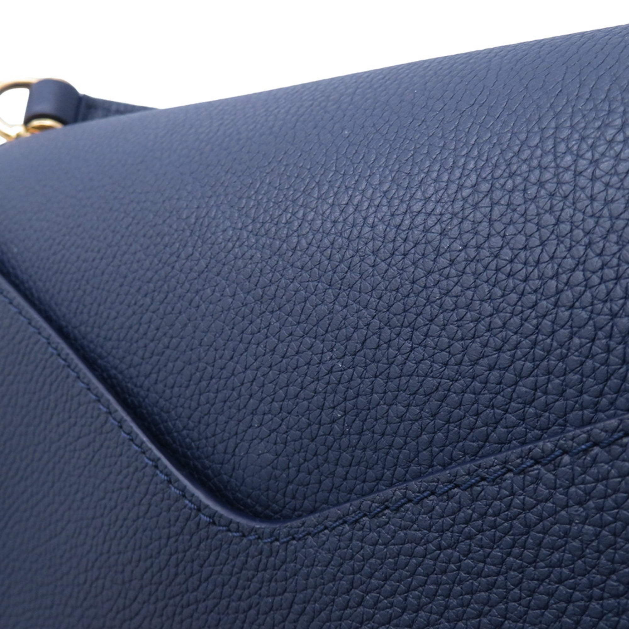 Louis Vuitton Monogram Navy Blue Leather Handbag