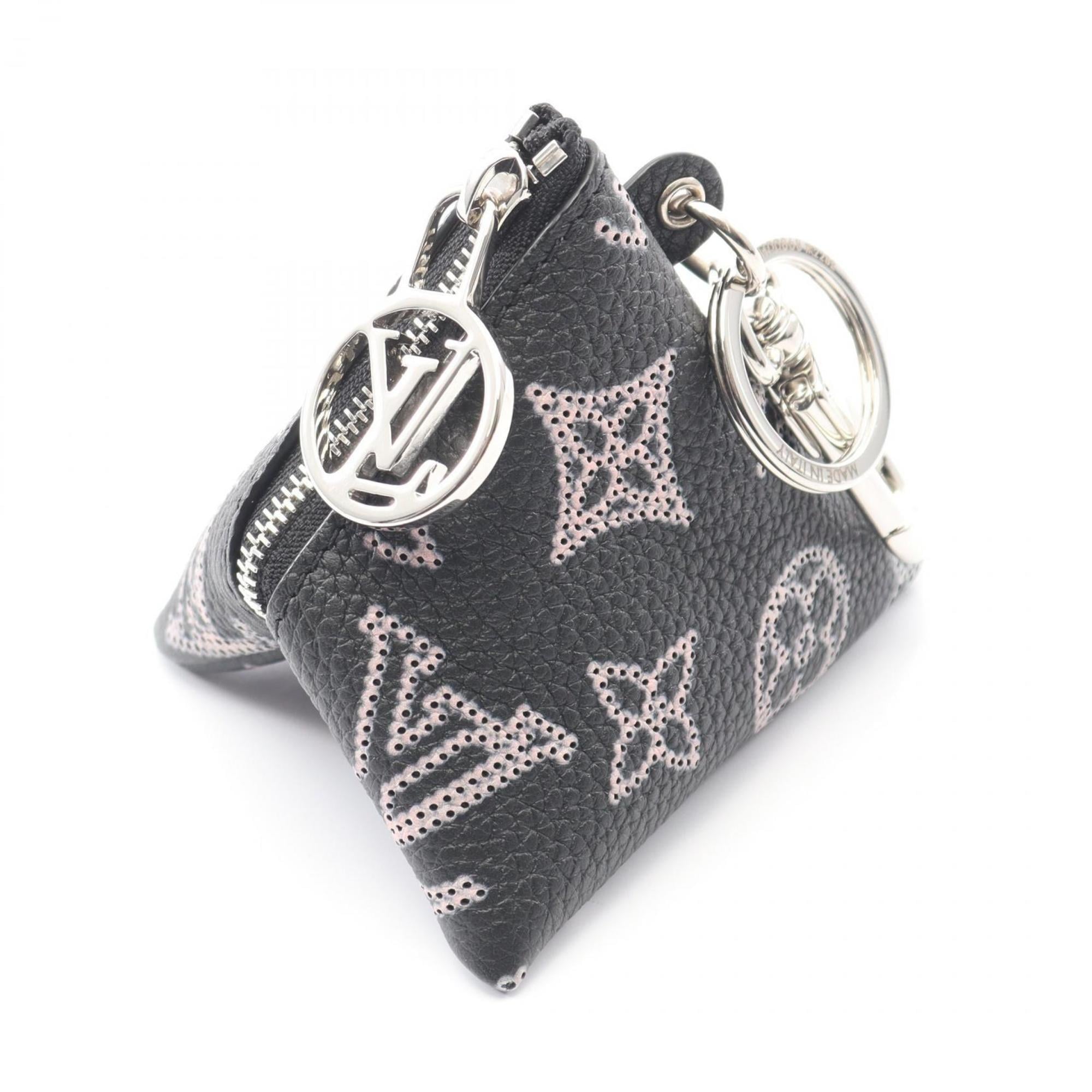 Louis Vuitton Black Noir Pink Mahina Leather Pouch
