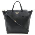 Gucci Black Leather Shoulder Bag Tote Bag (Pre-Owned)