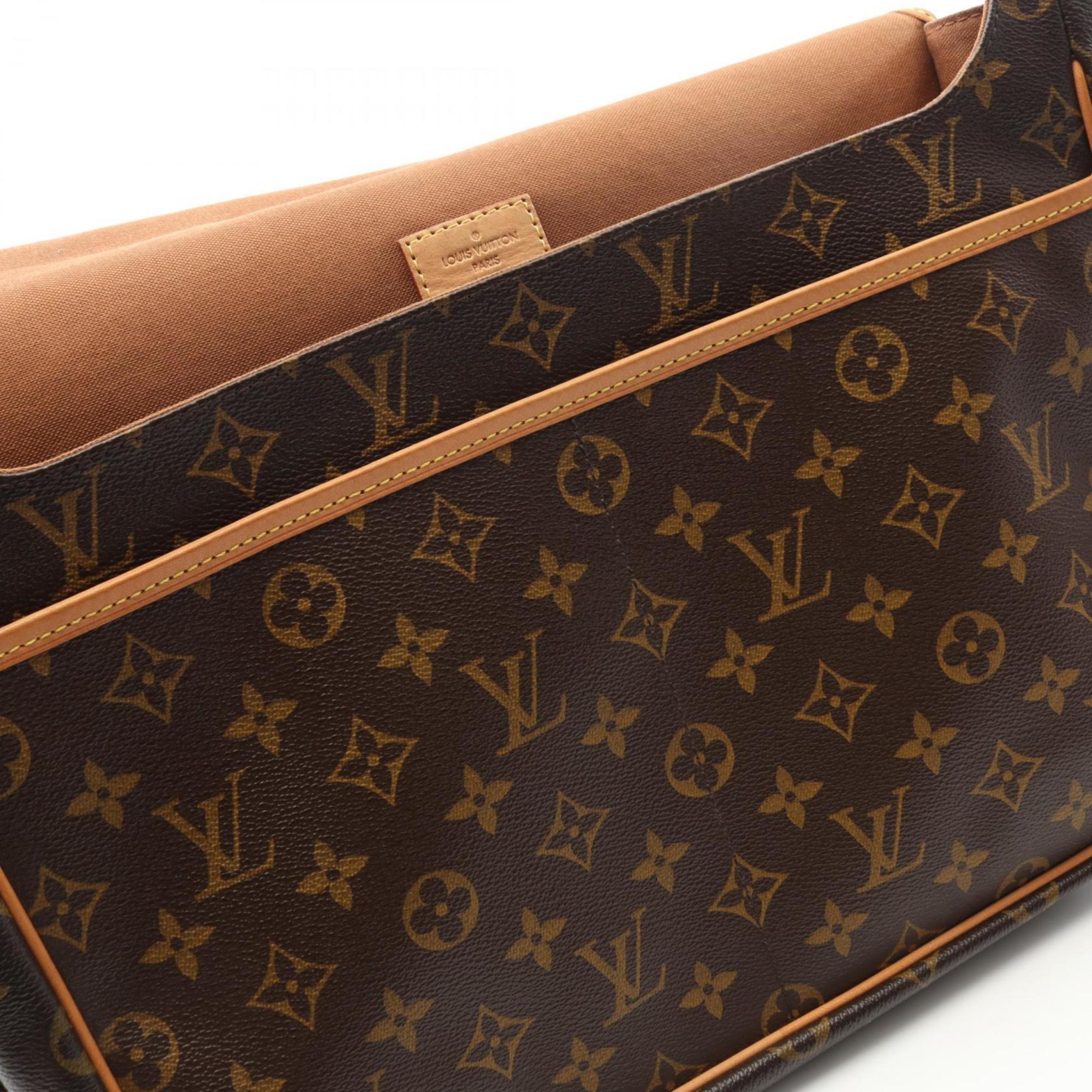 Louis Vuitton Brown Pvc Coated Canvas Leather Shoulder Bag