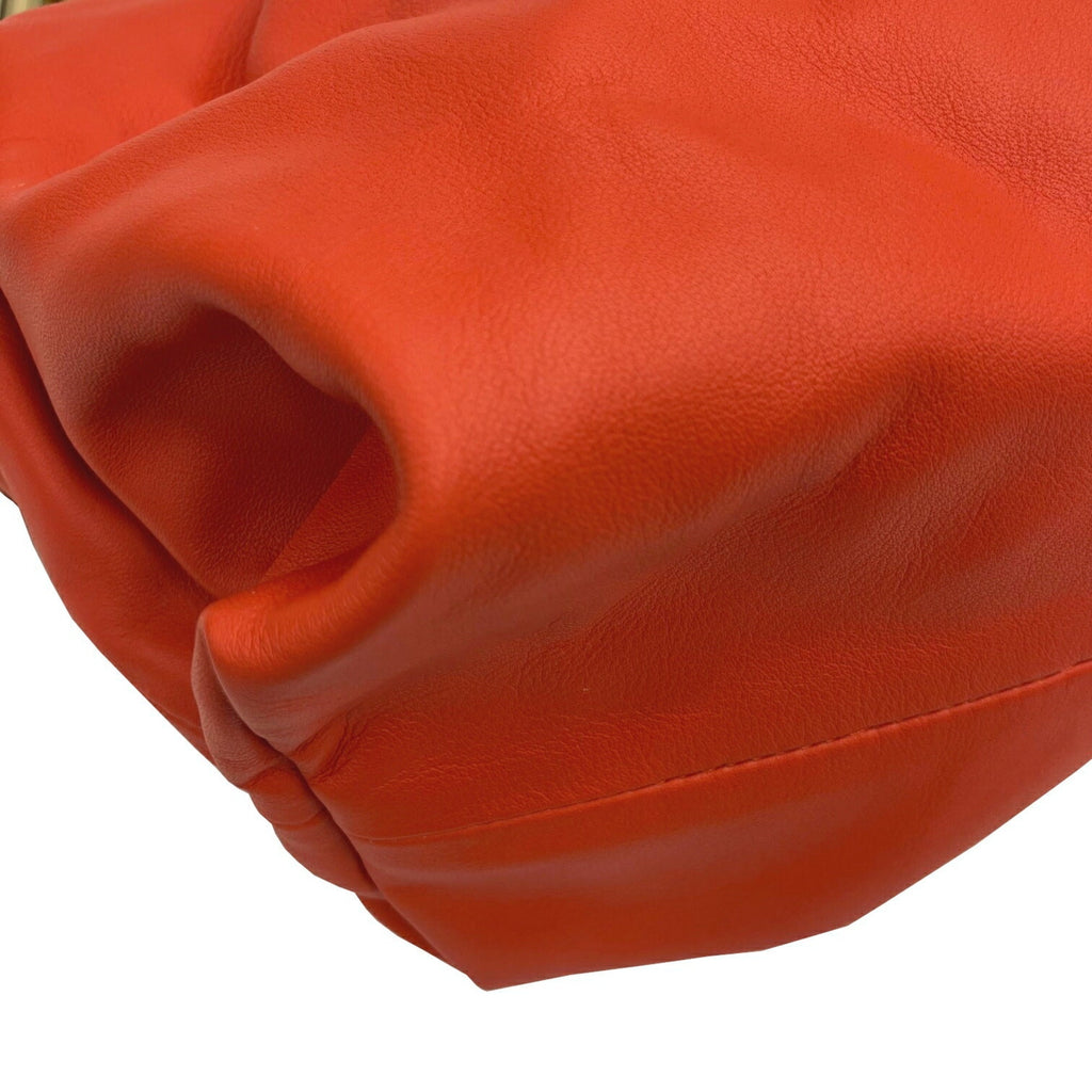 Bottega Veneta Orange Leather Clutch Bag