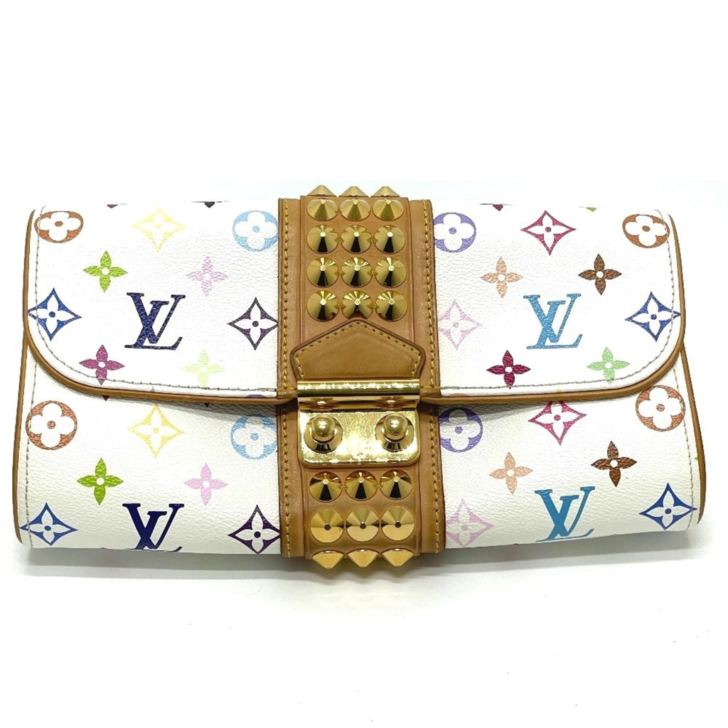 Louis Vuitton Blanc Multi-Color Monogram Multicolore Clutch Bag Pochette