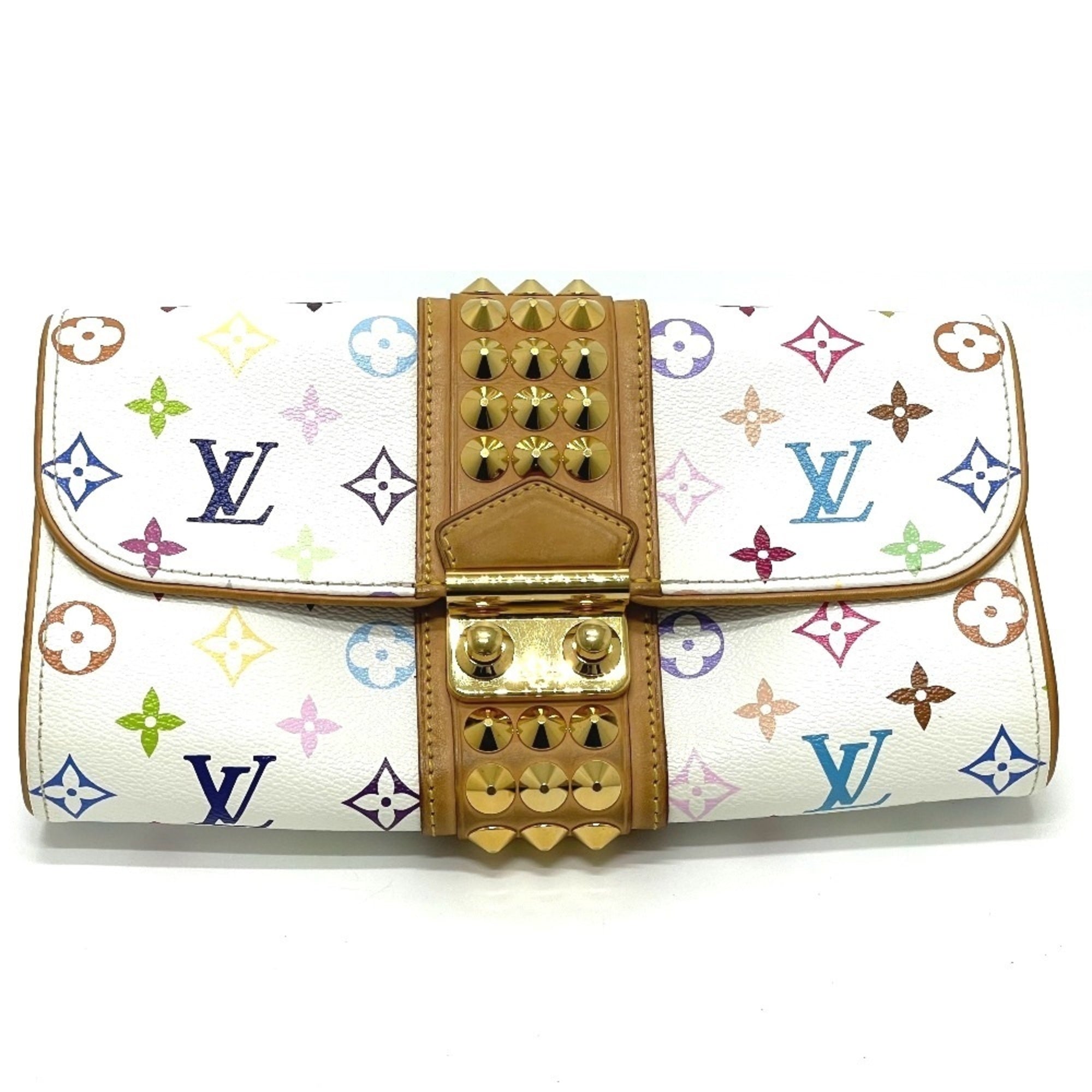 Louis Vuitton Blanc Multi-Color Monogram Multicolore Clutch Bag Pochette