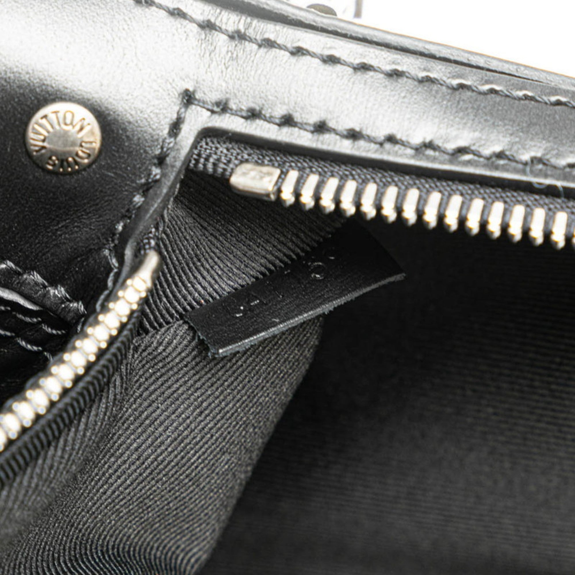 Louis Vuitton Black Leather Shoulder Bag