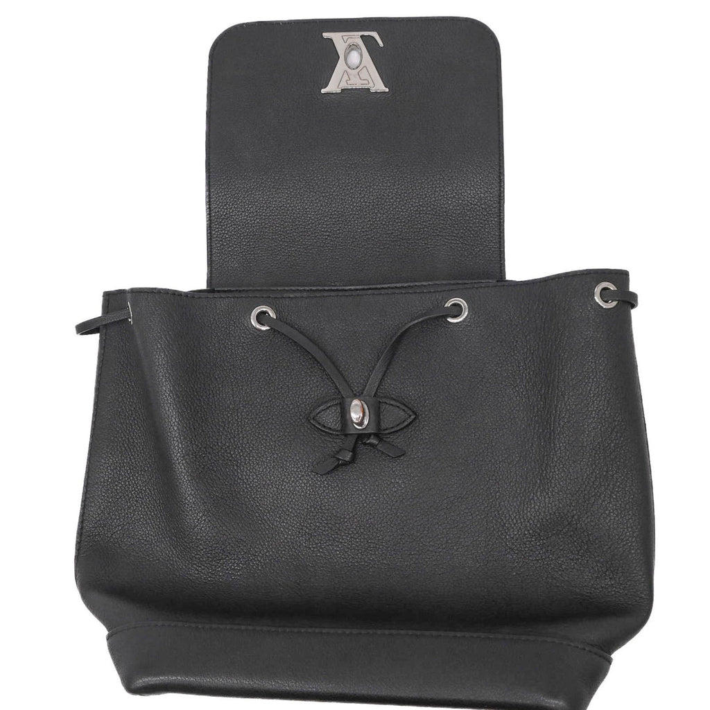 Louis Vuitton Black Leather Backpack