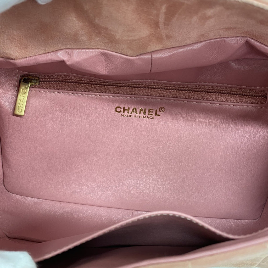 Chanel Pink Suede Handbag