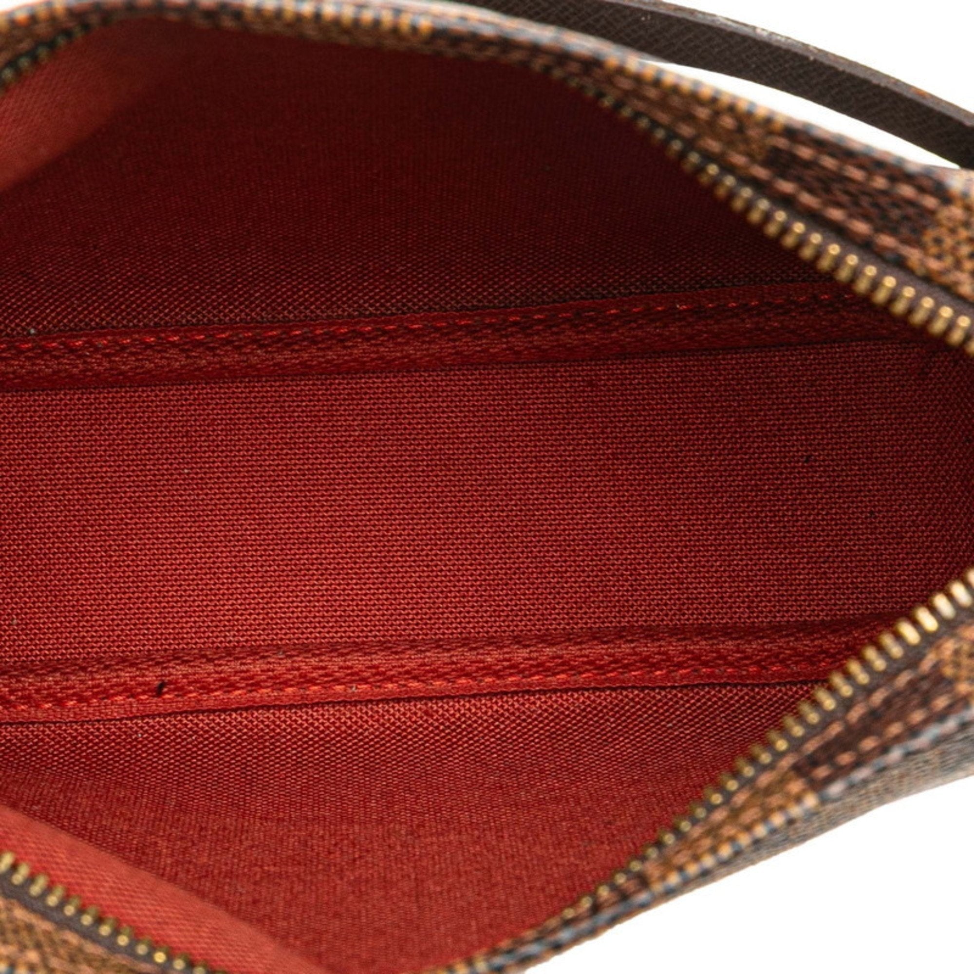 Louis Vuitton Brown Pvc Leather Handbag Pouch