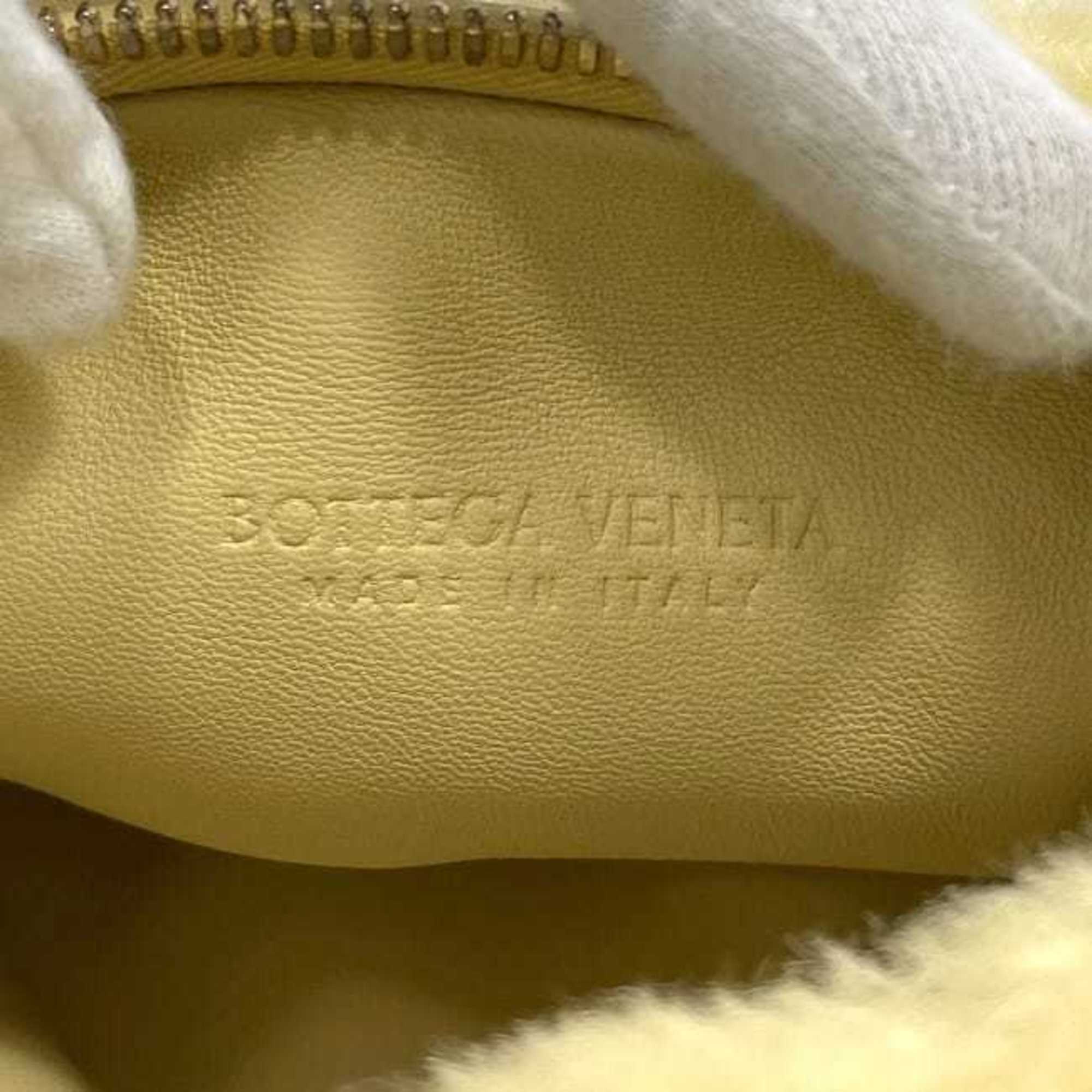 Bottega Veneta Beige Yellow Fur Handbag
