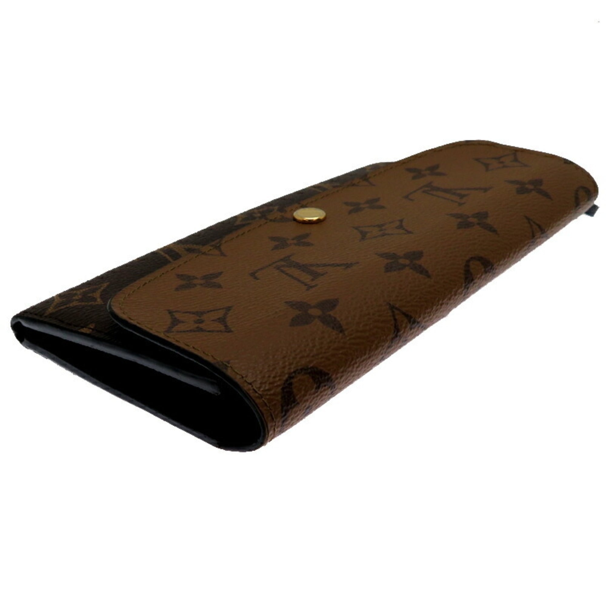 Louis Vuitton Brown Monogram Reverse Long Wallet (Tri-Fold)