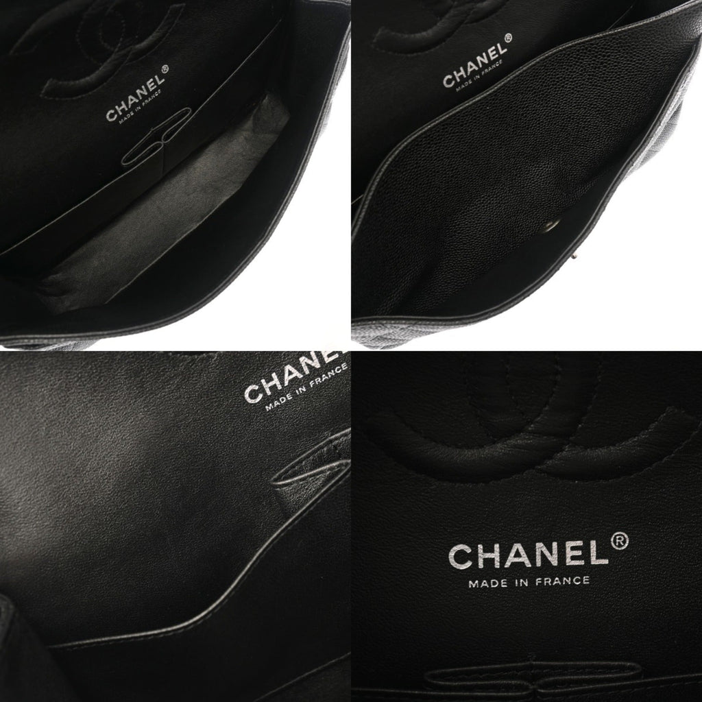 Chanel Black Grained Calfskin Shoulder Bag
