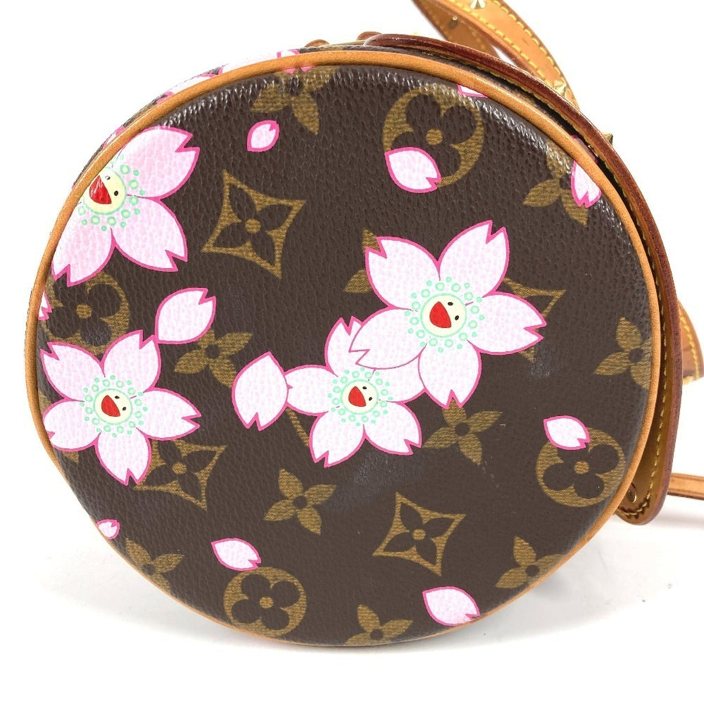Louis Vuitton Brown Pink Monogram Cherry Blossom Handbag Shoulder Bag Tote Bag