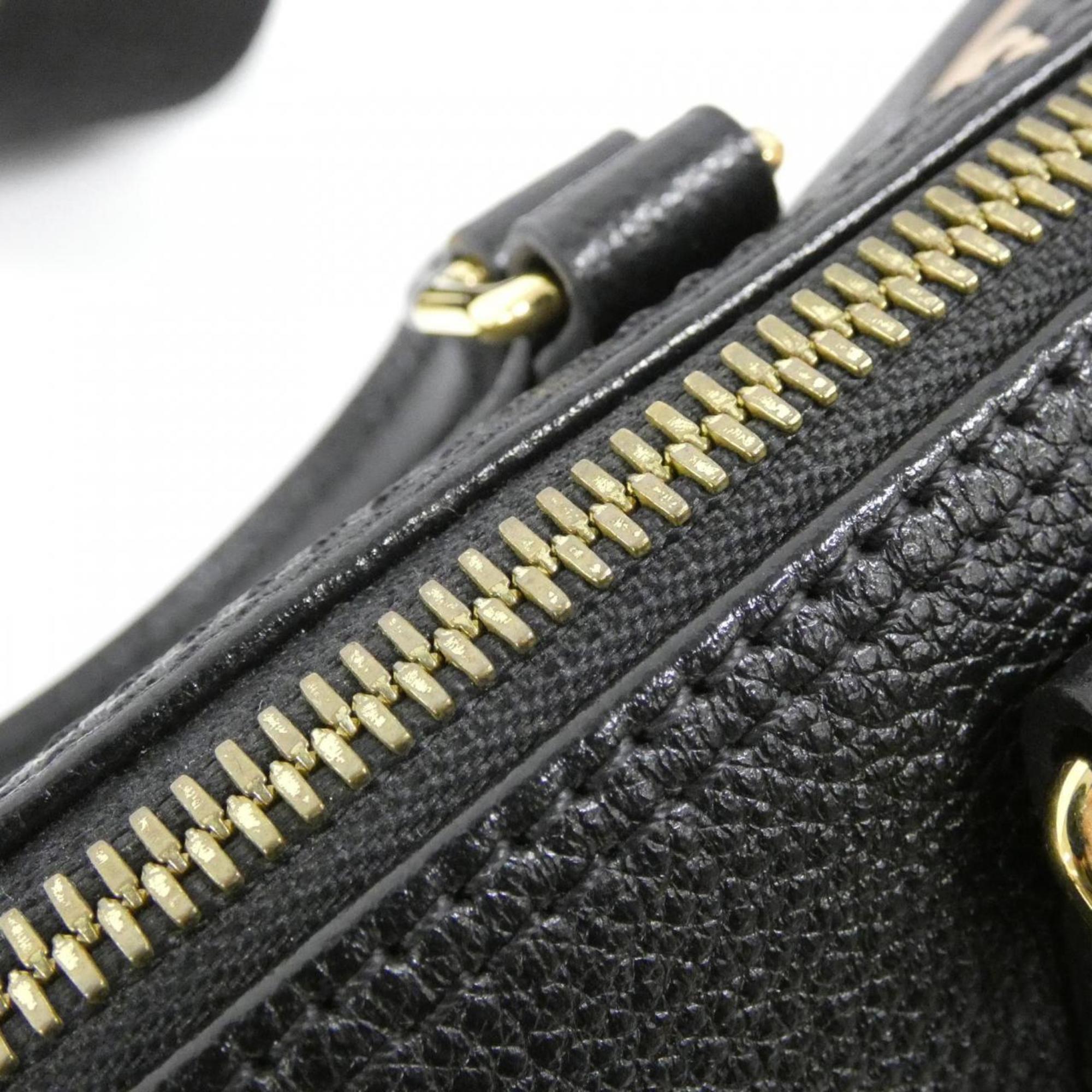 Louis Vuitton Monogram Empreinte Beige Black Leather Shoulder Bag