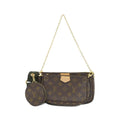 Louis Vuitton Brown Khaki Coated Canvas Pochette Shoulder Bag