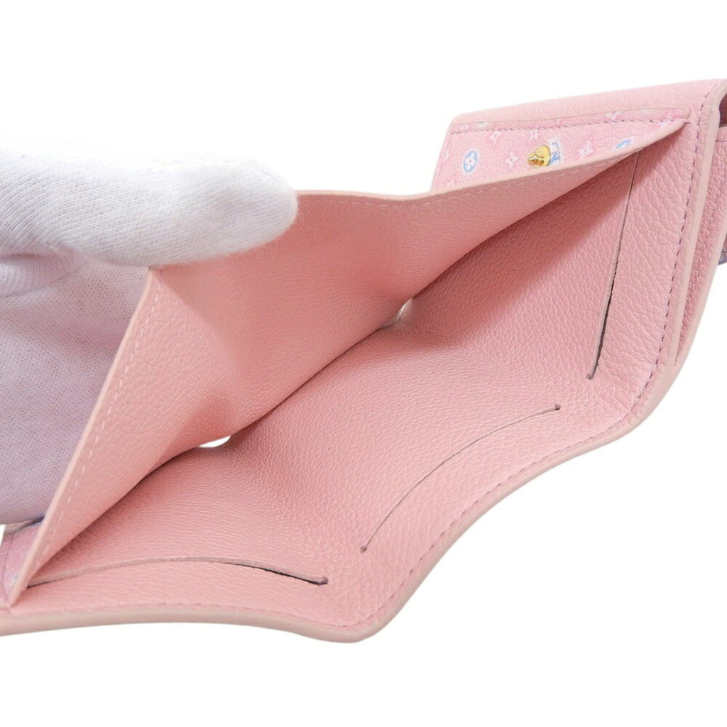 Louis Vuitton Pink Leather Wallet (Tri-Fold)