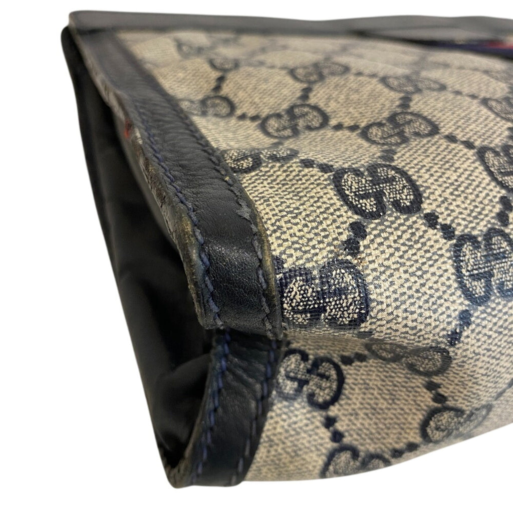 Gucci Navy Pvc Clutch Bag Pouch (Pre-Owned)