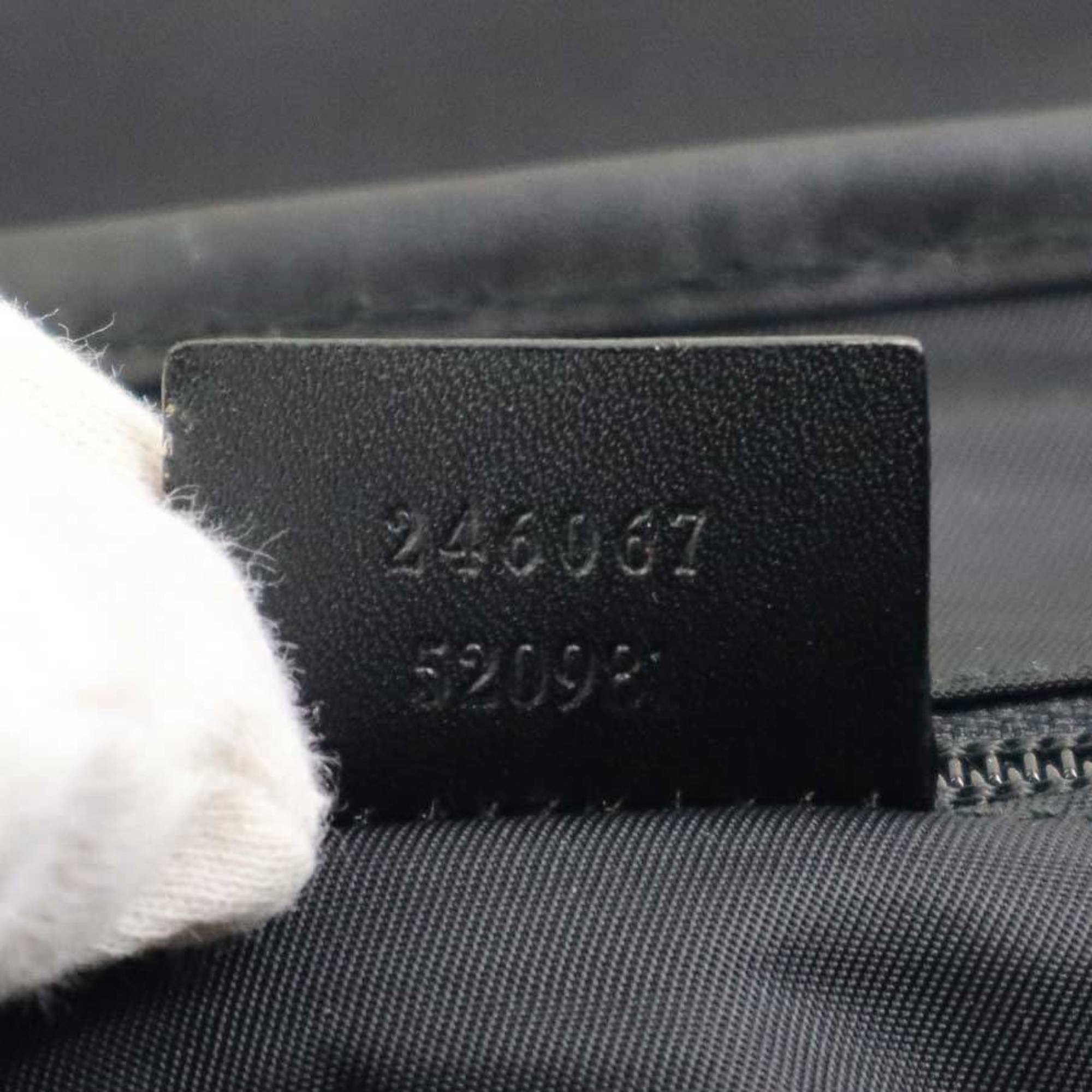 Gucci Black Nylon Leather Shoulder Bag (Pre-Owned)