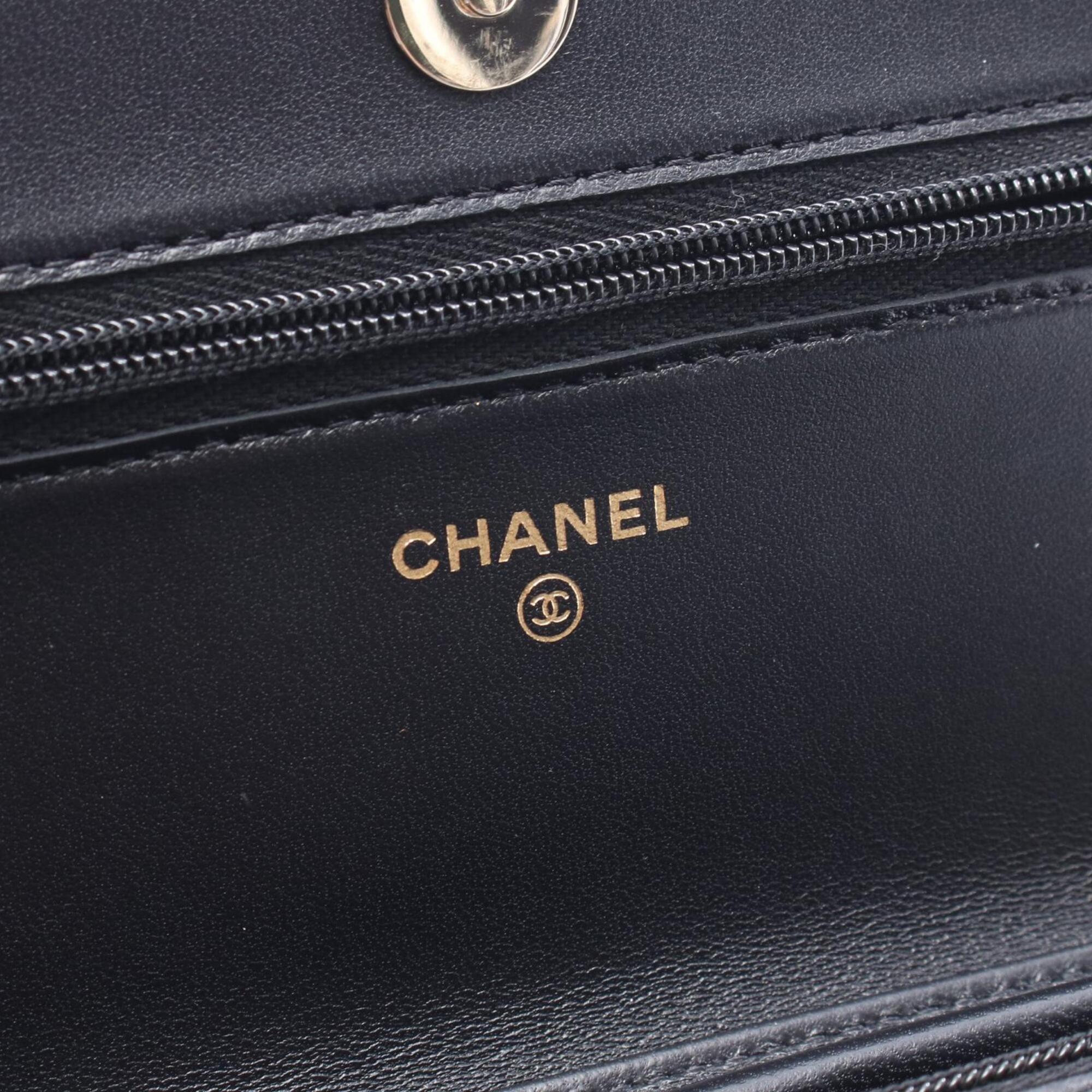 Chanel Black Leather Handbag Shoulder Bag