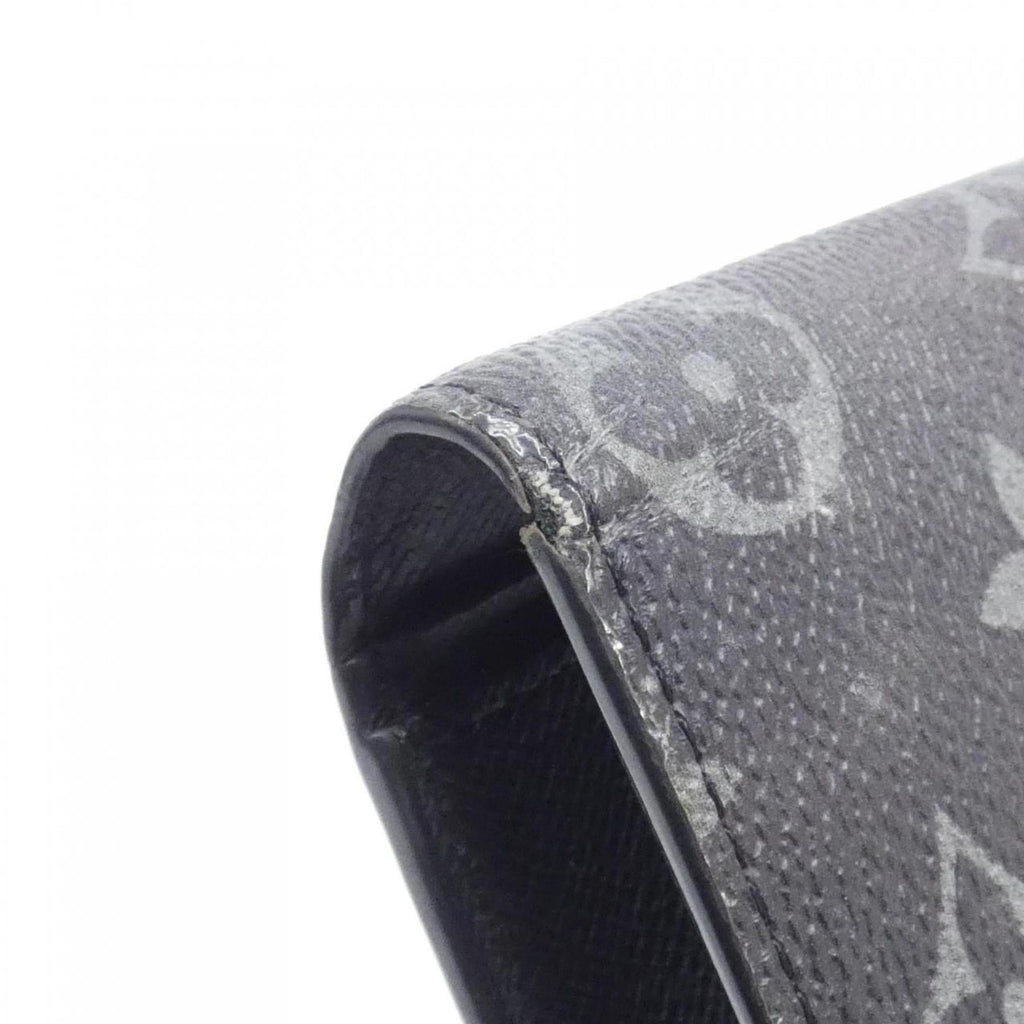Louis Vuitton Blue Navy Black Coated Canvas Long Wallet