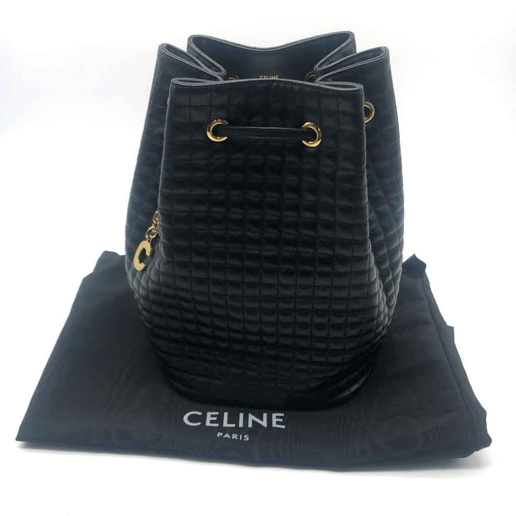Celine Black Leather Backpack
