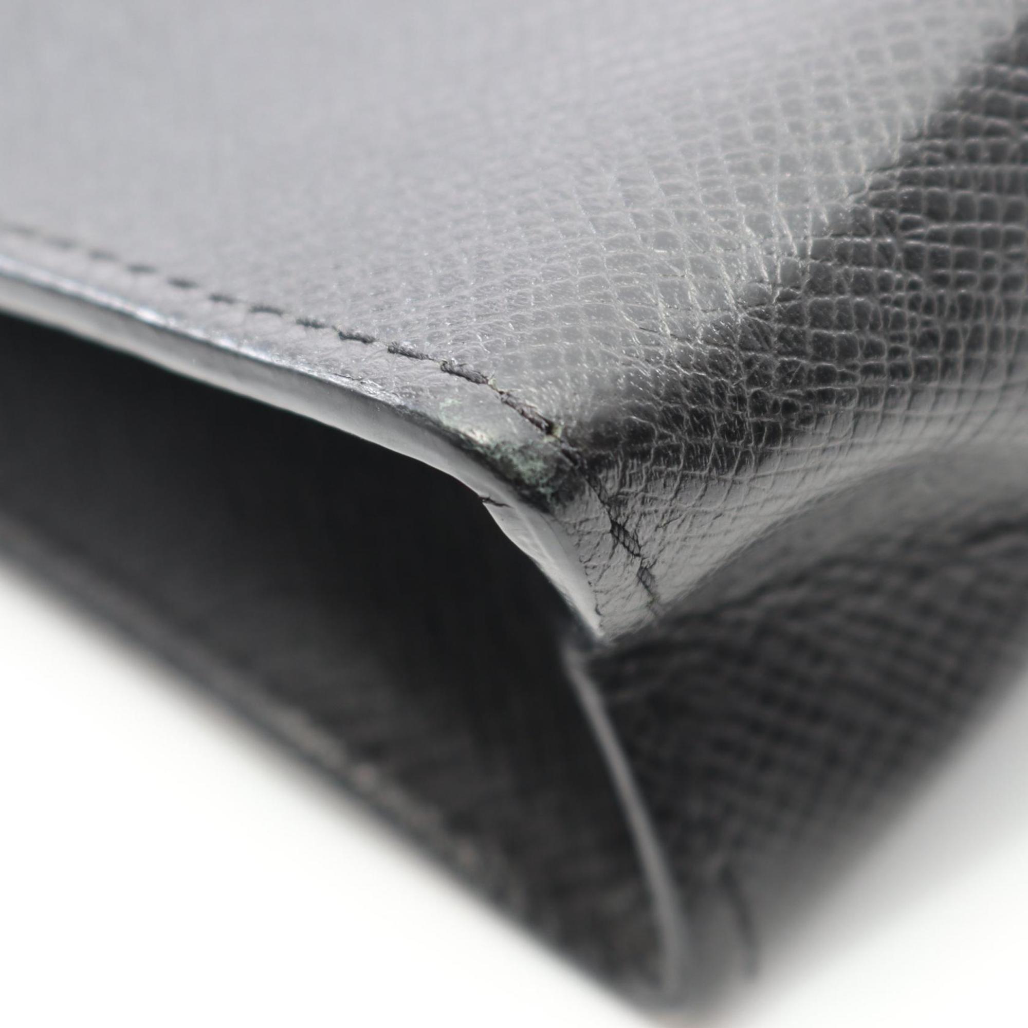 Louis Vuitton Taiga Black Taiga Leather Clutch Bag Pochette