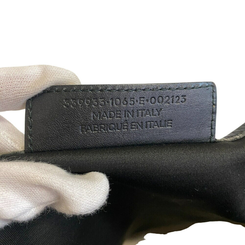 Balenciaga Black Ivory Canvas Leather Hand