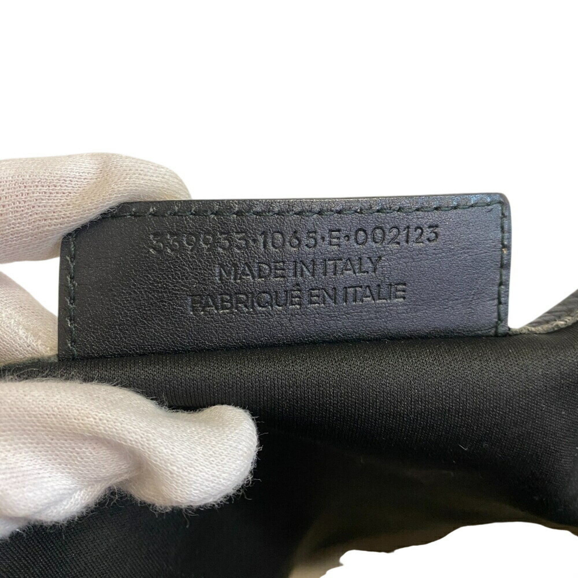 Balenciaga Black Ivory Canvas Leather Hand