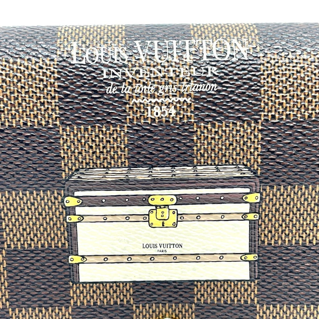 Louis Vuitton Damier Brown Damier Canvas Ebene Damier Canvas Long Wallet