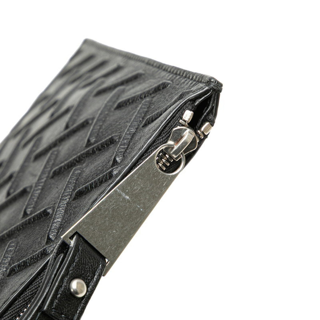 Bottega Veneta Black Leather Clutch Bag