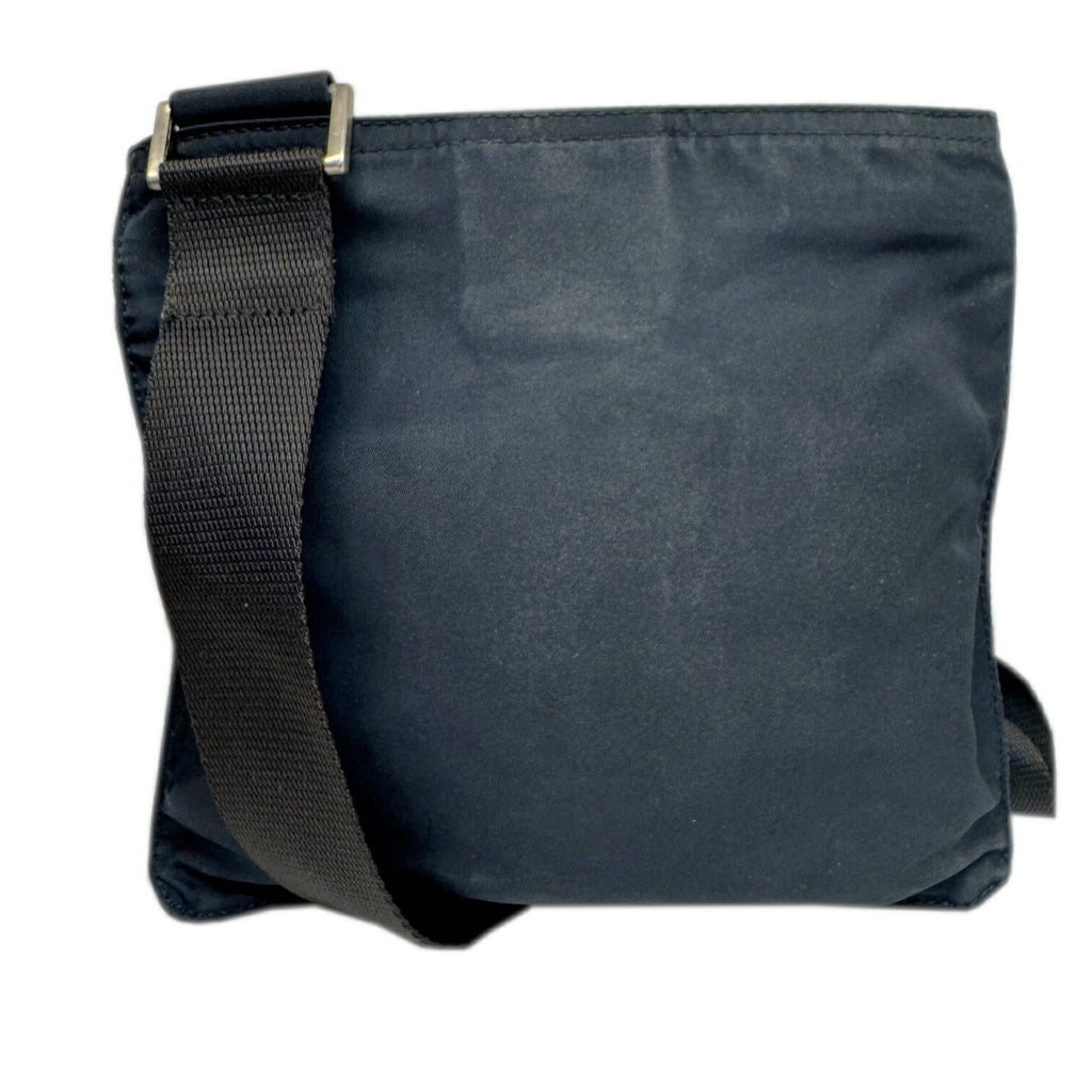Prada Navy Nylon Pochette Shoulder Bag