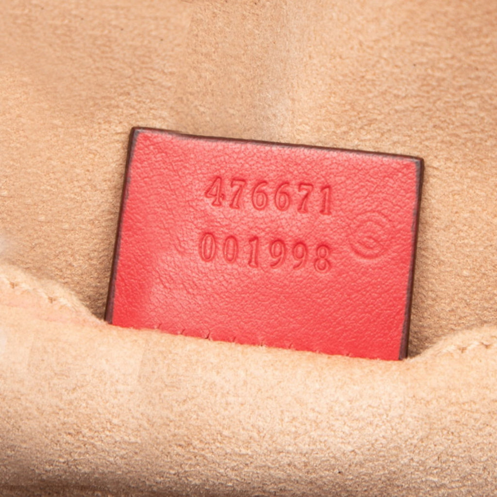 Gucci Red Color Leather Backpack (Pre-Owned)