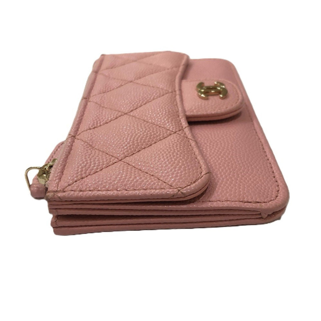 Chanel Pink Grained Calfskin Coin Purse/Coin Case