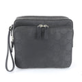 Gucci Black Nylon Leather Clutch Bag Pouch (Pre-Owned)