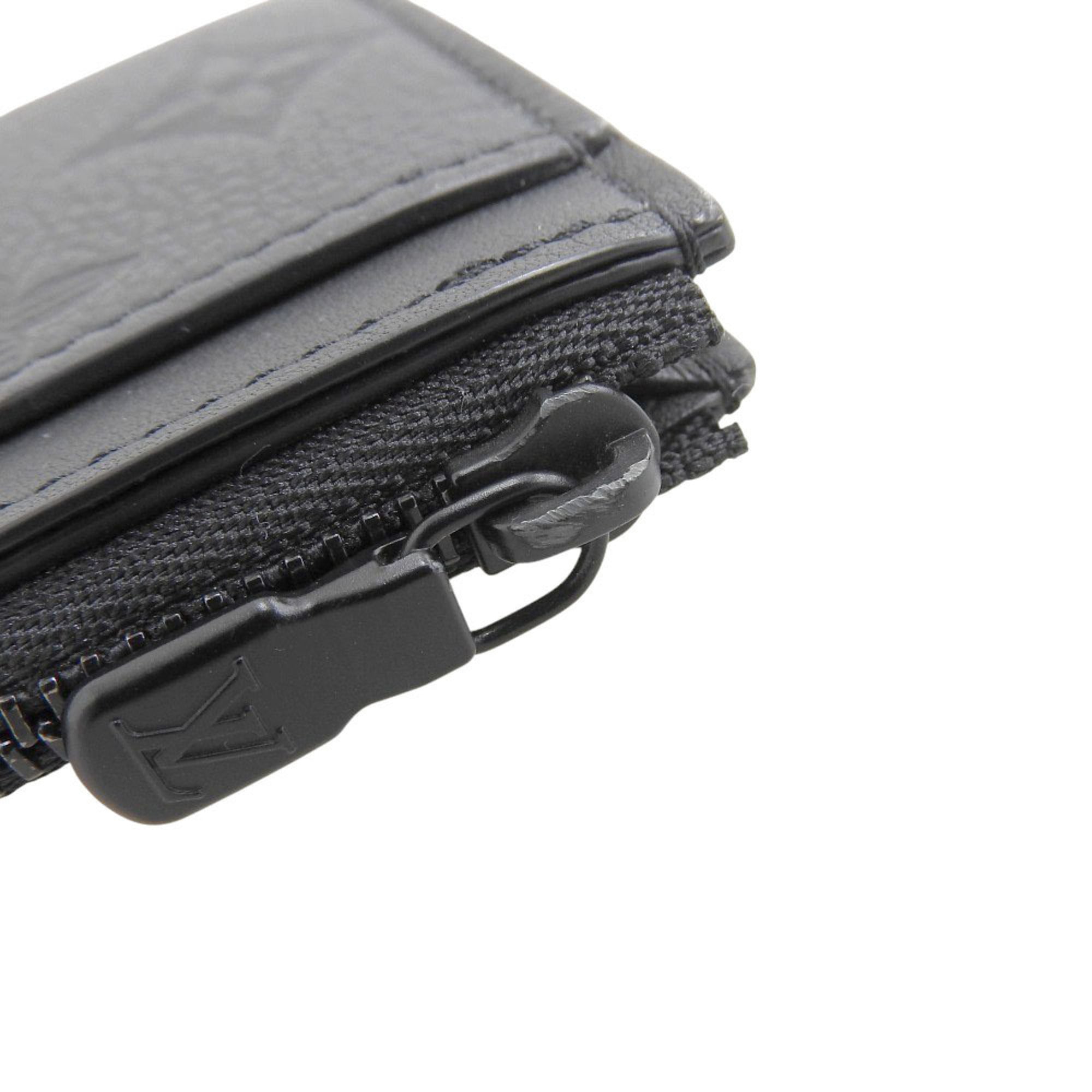Louis Vuitton Black Noir Monogram Shadow Coin Purse/Coin Case