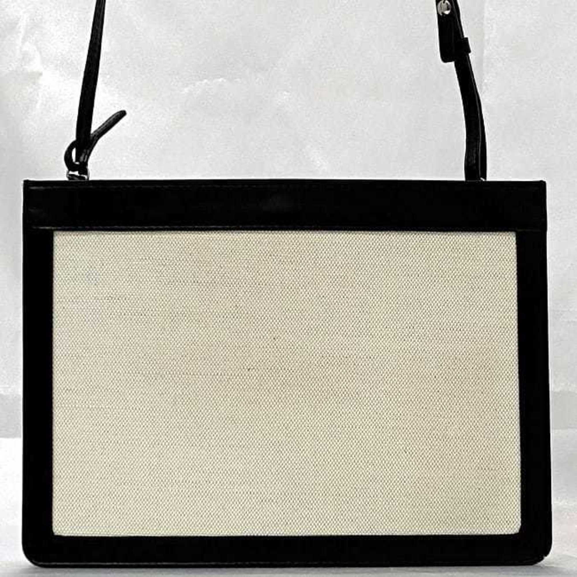 Balenciaga Black White Canvas Shoulder