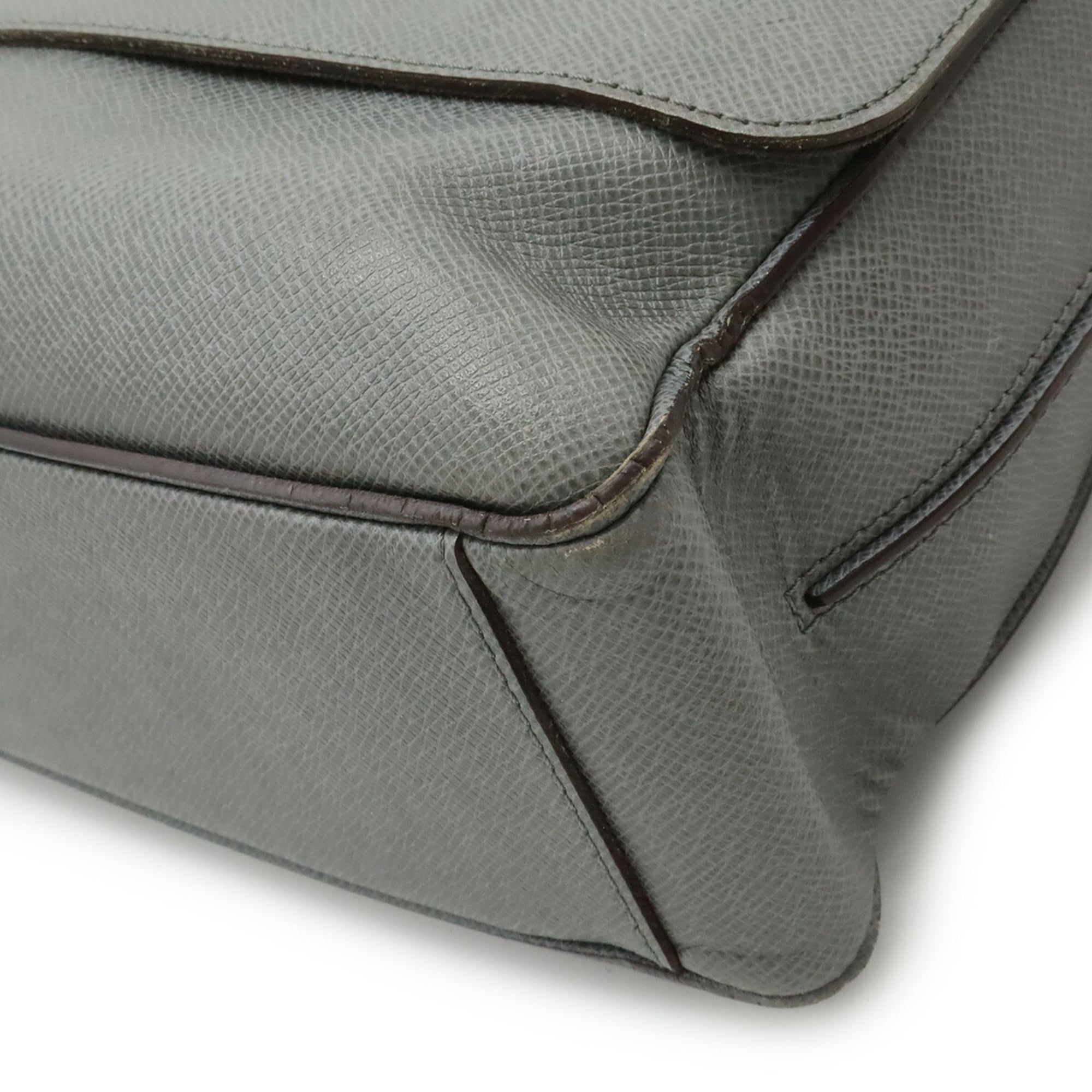Louis Vuitton Gray Leather Handbag Shoulder Bag