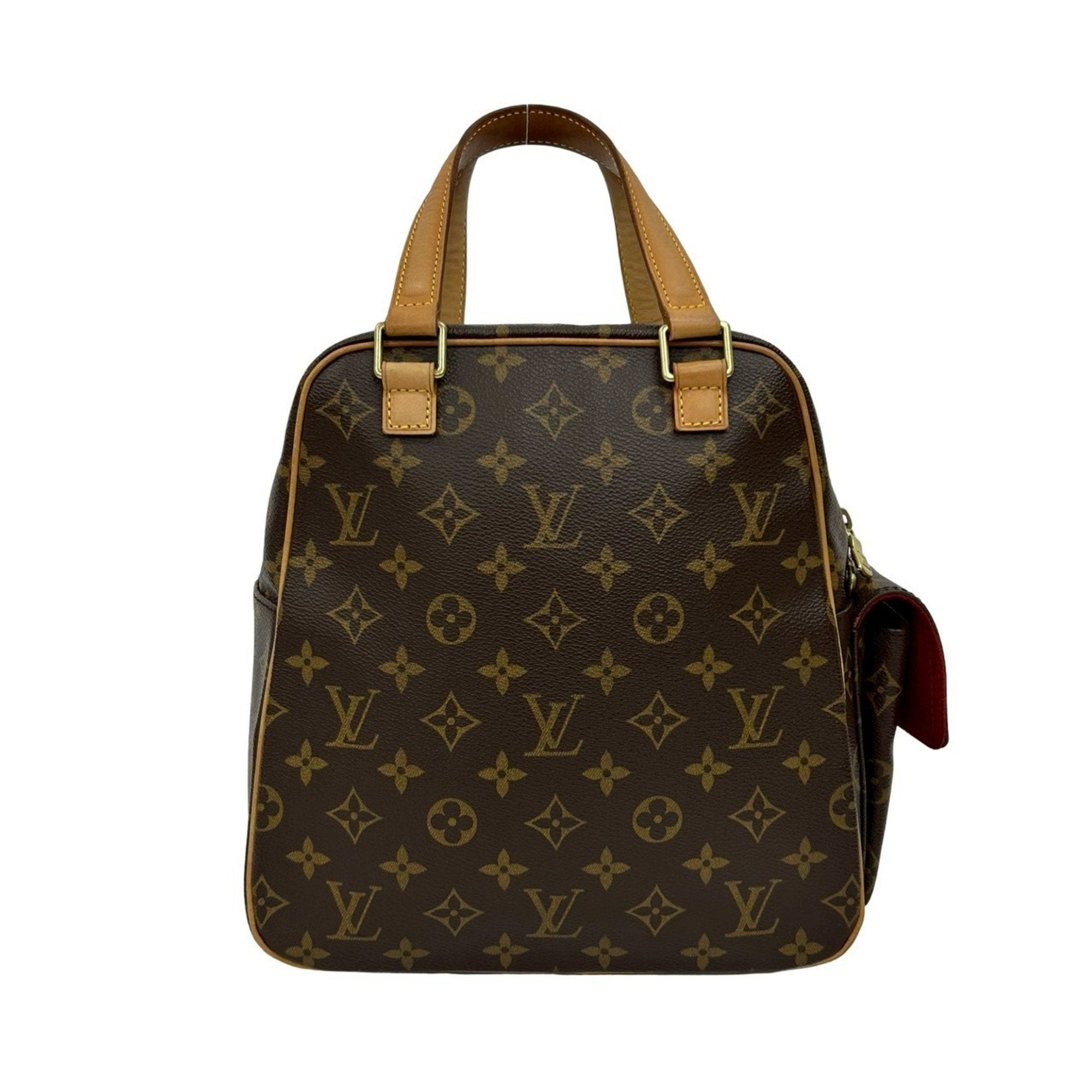 Louis Vuitton Brown Leather Pvc Boston Bag Handbag