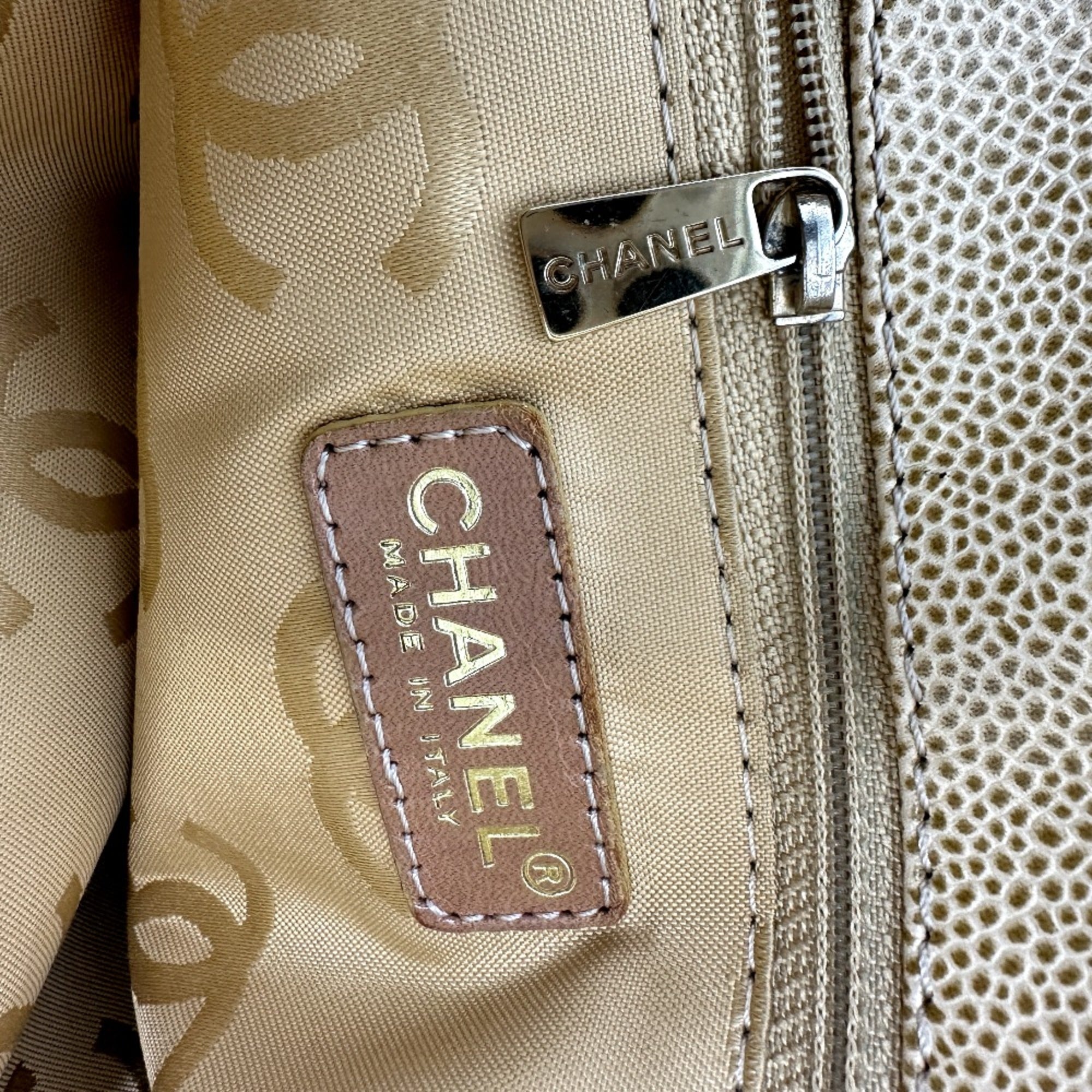 Chanel Beige Leather Tote Bag