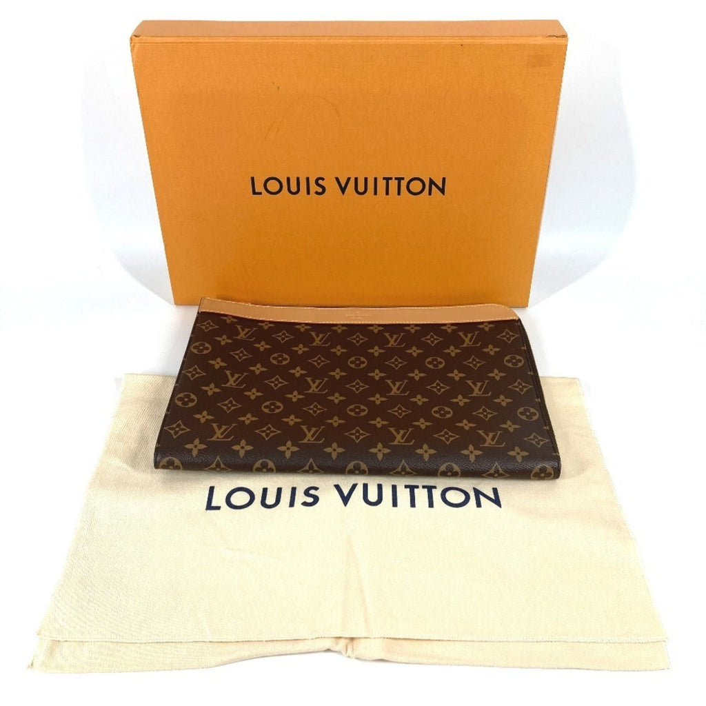 Louis Vuitton Brown Monogram Clutch Bag Pochette Pouch