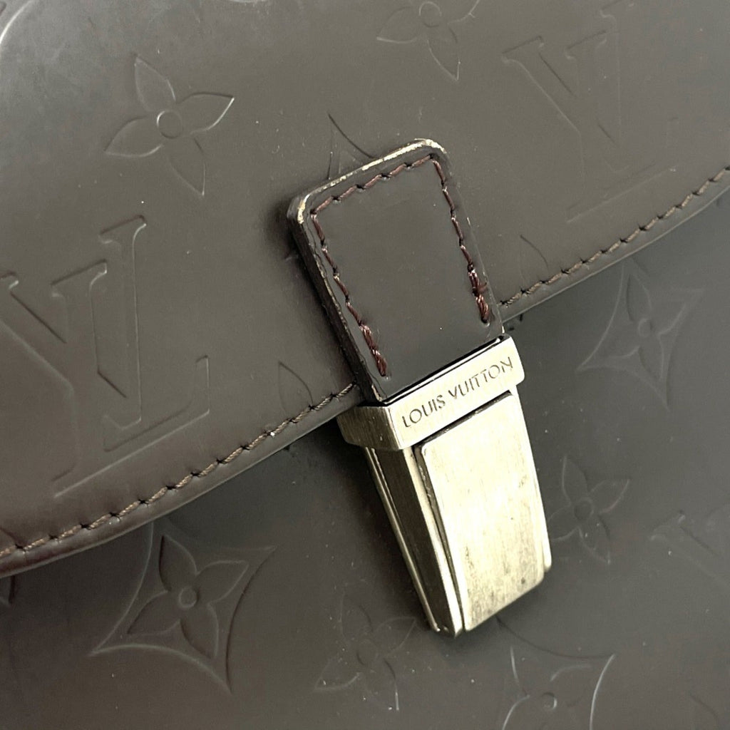 Louis Vuitton Monogram Glace Brown Coffee Shoulder Bag