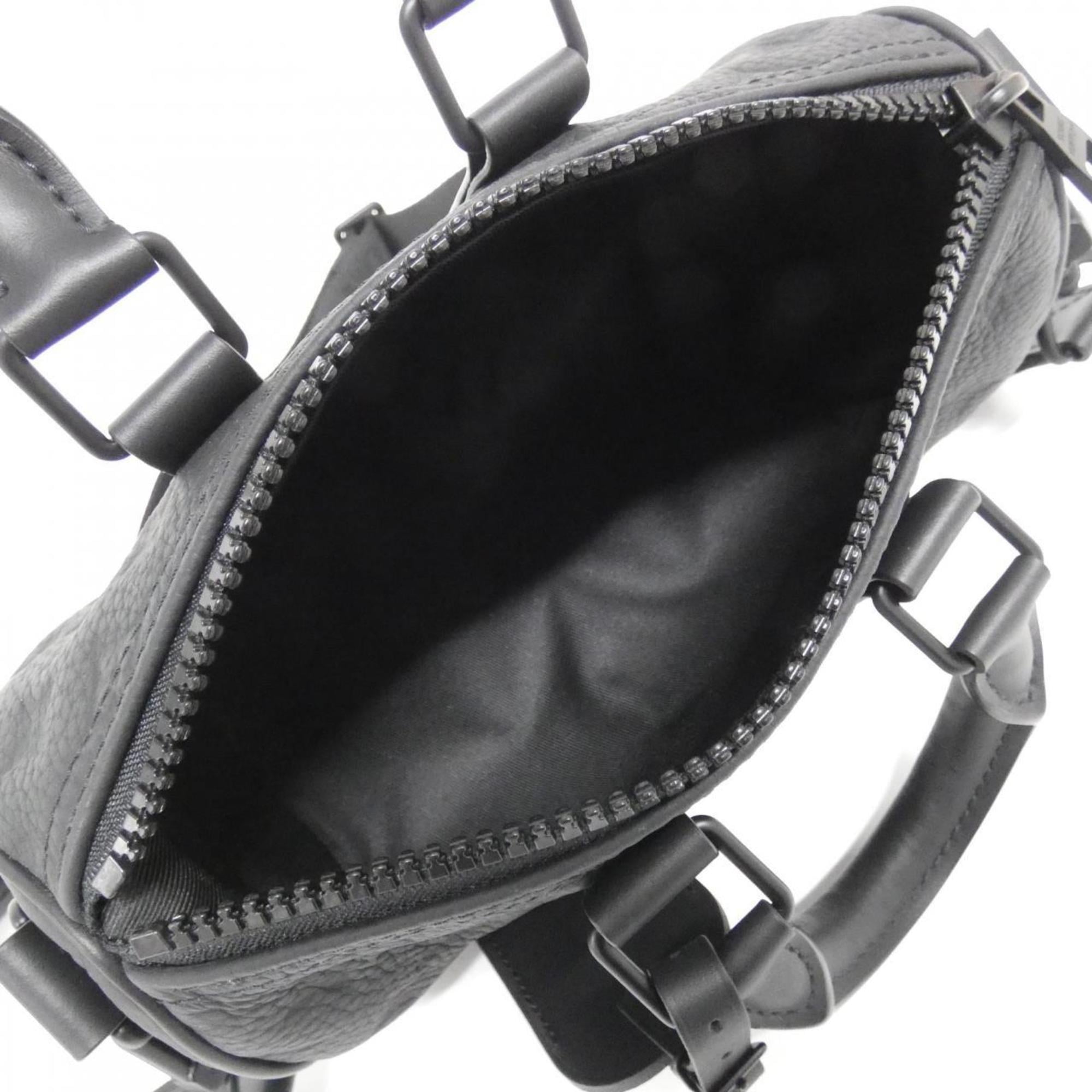 Louis Vuitton Taurillon Black Leather Boston Bag