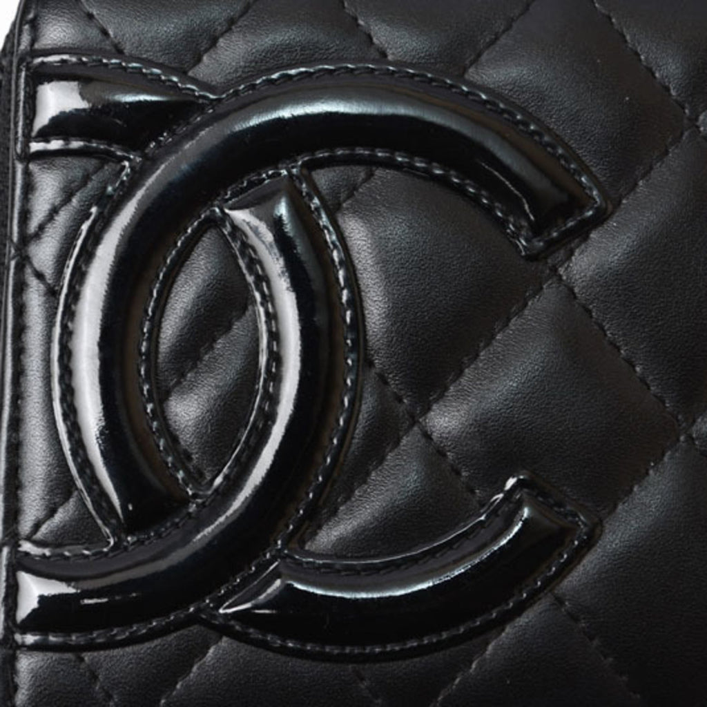 Chanel Black Cambon Ligne Long Wallet (Bi-Fold)