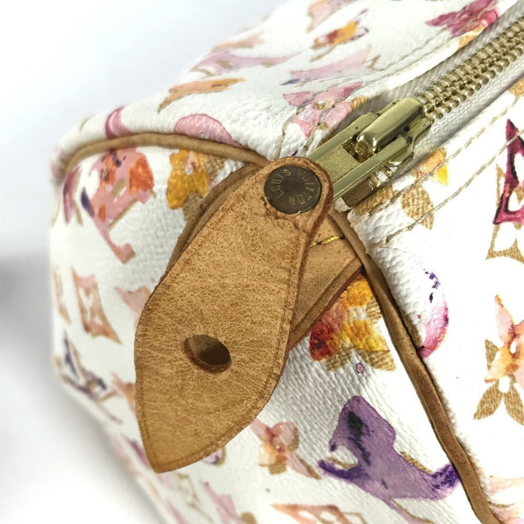 Louis Vuitton Monogram Watercolor Pink White Boston Bag Handbag