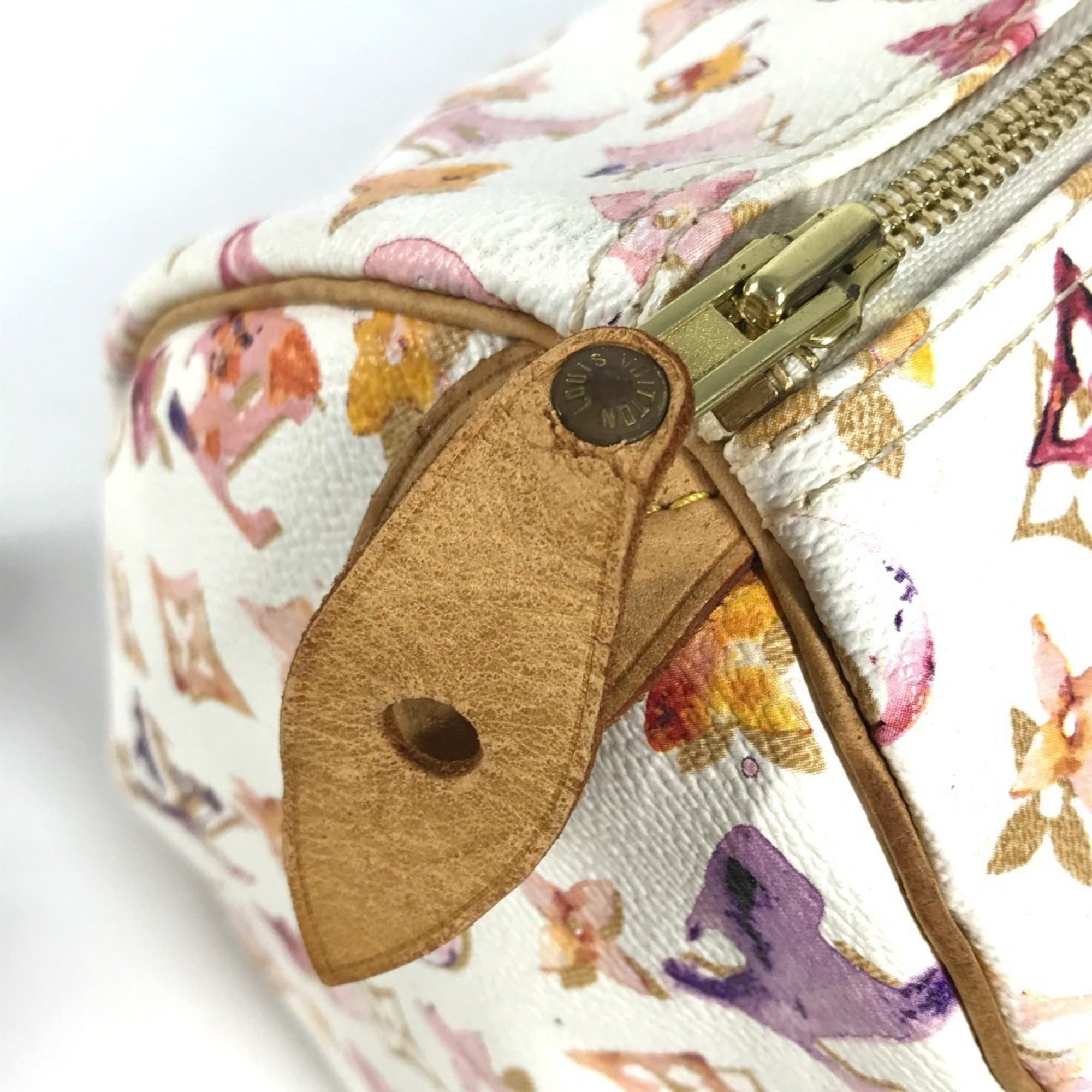 Louis Vuitton Monogram Watercolor Pink White Boston Bag Handbag