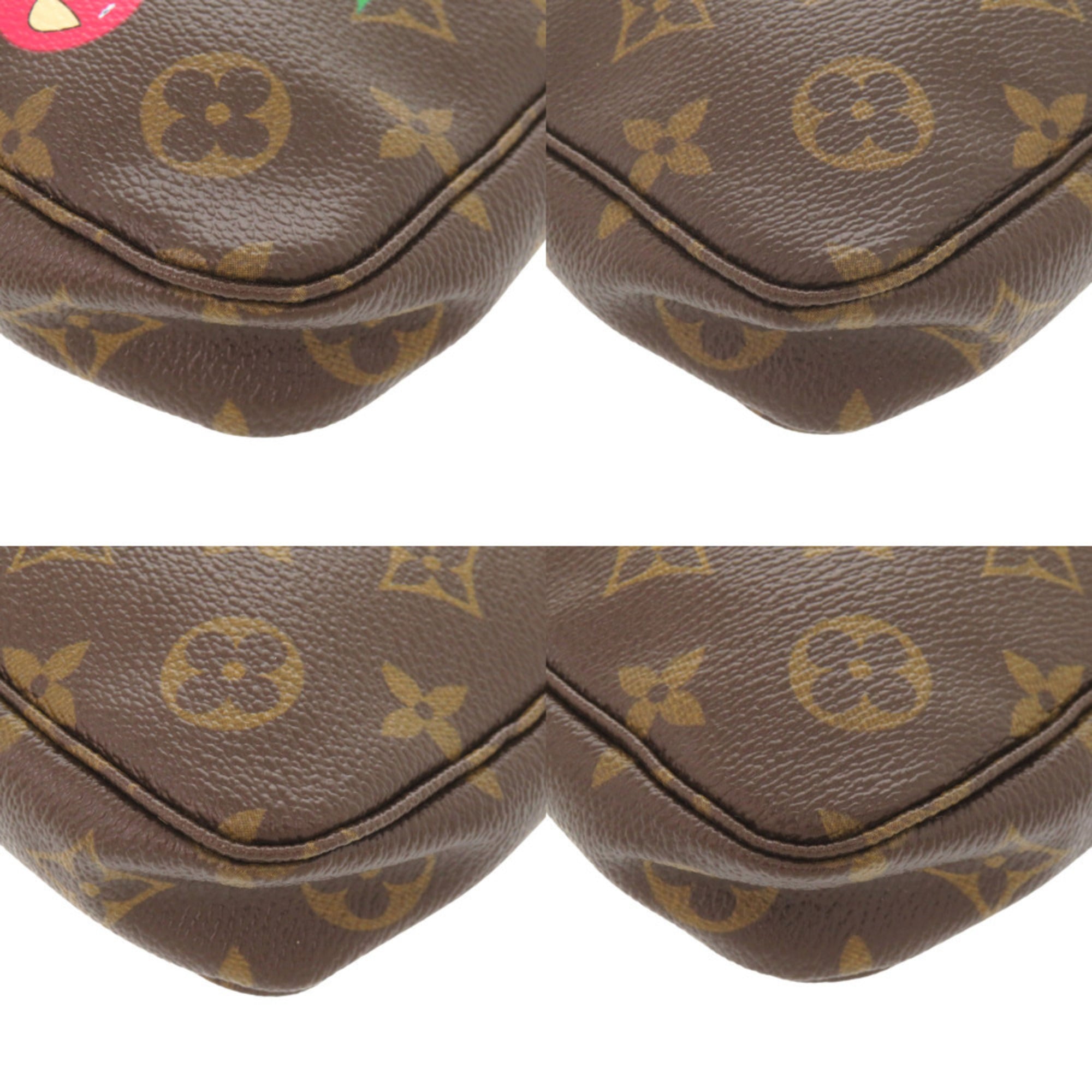 Louis Vuitton Brown Monogram Cherry Monogram Canvas Pochette Pouch