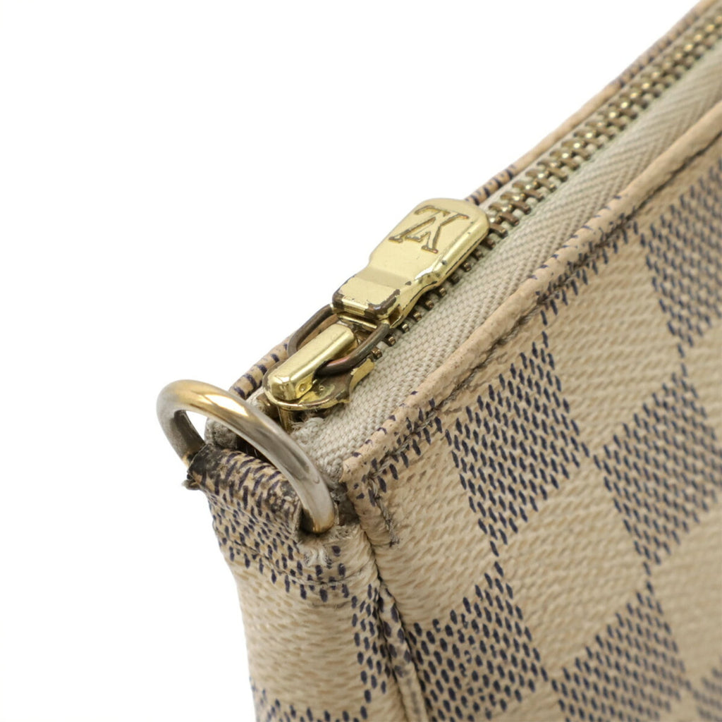 Louis Vuitton Black Damier Azur Ivory Damier Azur Pochette Pouch