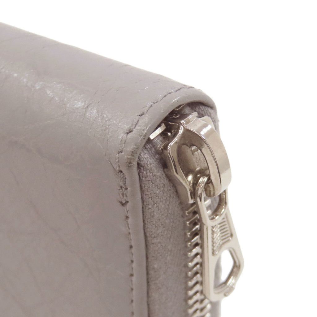 Balenciaga Gray Leather Long Wallet (Bi-Fold)